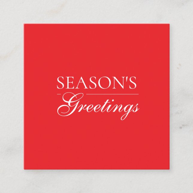 Carte D'accompagnement Happy New Year Merry Christmas Holiday Season Card (Devant)