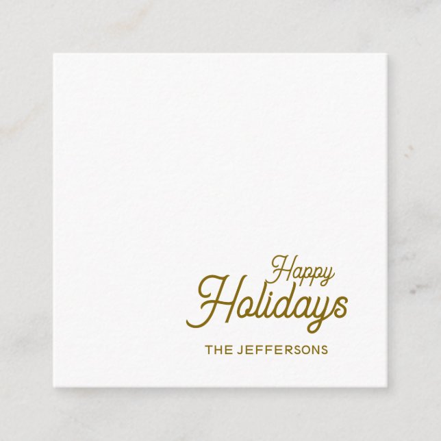 Carte D'accompagnement Happy New Year Merry Christmas Seasonal Family (Devant)