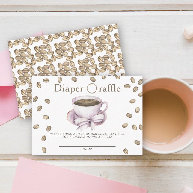 Carte D'accompagnement Haricots, arc et café baby shower tombole (Créateur téléchargé)