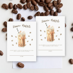 Carte D'accompagnement Haricots et baby shower de café glacé tombole de c