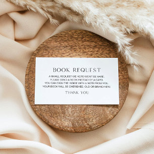 Carte D'accompagnement HARLOW Minimaliste Baby Book Demande Insertion