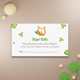 Carte D'accompagnement Harpe Irlandais Baby shower Déchets Raffle