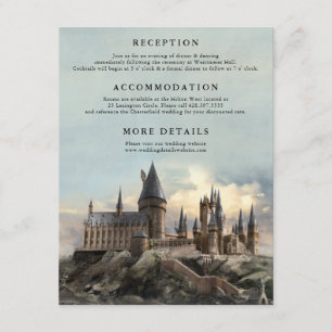 Carte D'accompagnement Harry Potter Mariage   Détails du château de Hogwa