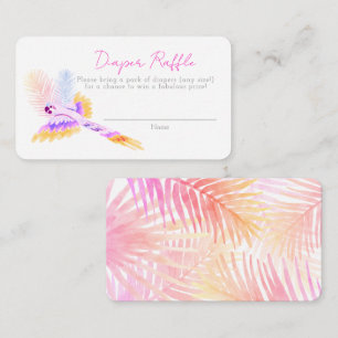Carte D'accompagnement Hawaiian Tropical Birds Baby shower Déchets Raffle