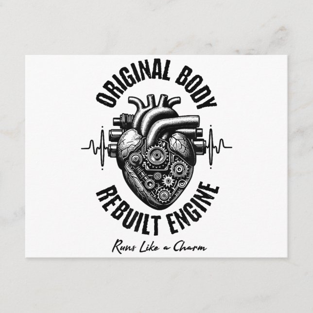 Carte D'accompagnement Heart Surgery Original Body Rebuilt Engine Runs Li (Devant)