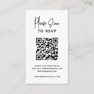 Carte D'accompagnement Heather Elegant noir blanc minimaliste Mariage mod
