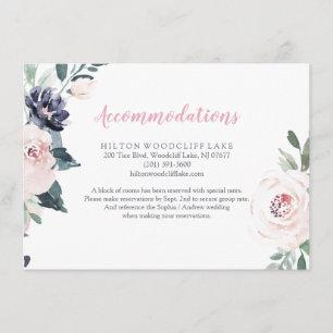 Carte D'accompagnement Hébergement botanique fleuri
