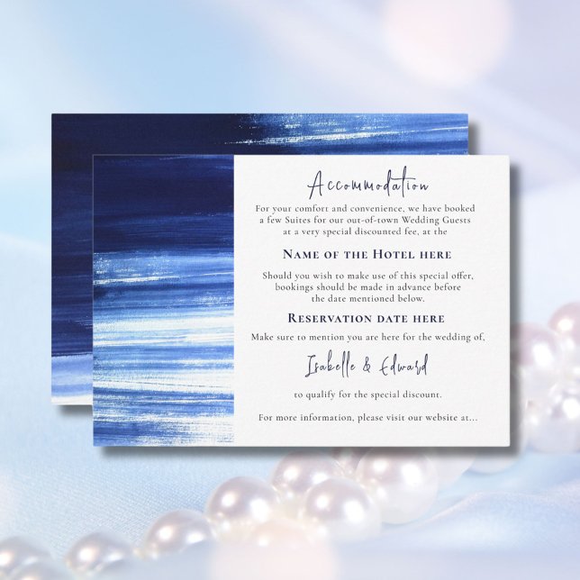 Carte D'accompagnement Hébergement de lavage aquarelle de la marine moder (Créateur téléchargé)