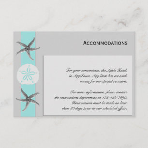 Carte D'accompagnement Hébergements de Starfish Aqua et Grey Band