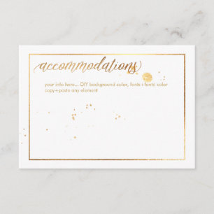 Carte D'accompagnement Hébergements PixDezines, Éblouis/Faux Gold
