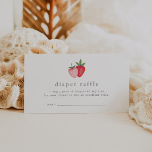 Carte D'accompagnement HEIDI Fraise Fille bébé Douche Déchets Raffle