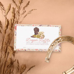 Carte D'accompagnement Hey Y'all Cowboy Boot Bouquet Déchets Raffle Ticke