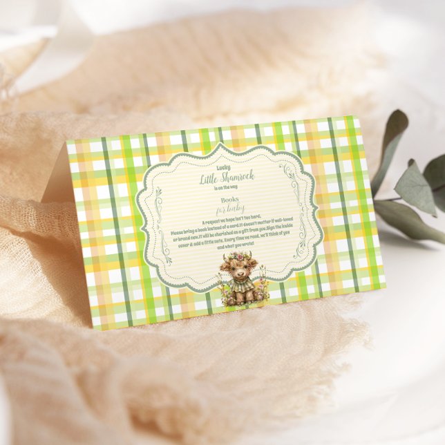 Carte D'accompagnement Highland Cow Lucky Little Shamrock Livres pour béb (Créateur téléchargé)