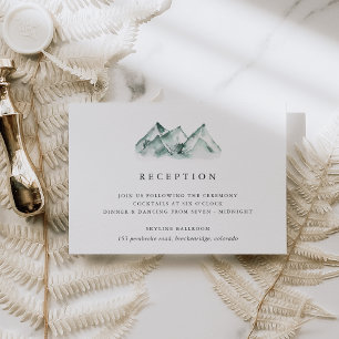 Carte D'accompagnement Highland   Réception de mariage de montagne
