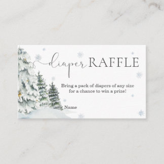 Carte D'accompagnement Hiver Baby shower de laine de Raffin