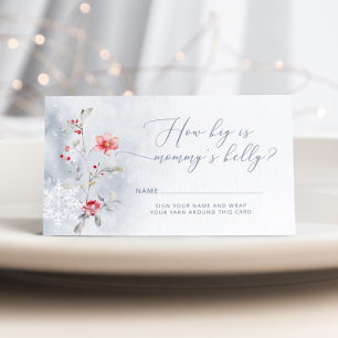 Carte D'accompagnement Hiver bleu poussiéreux Quelle taille est maman ven