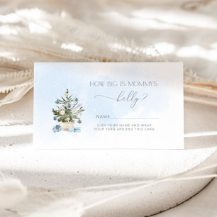 Carte D'accompagnement Hiver bleu quelle taille est le ventre de maman