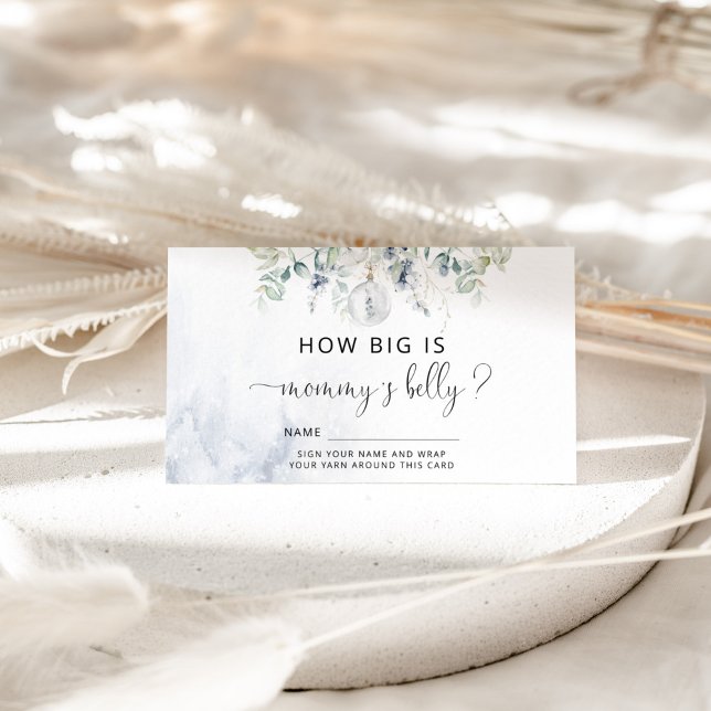 Carte D'accompagnement Hiver bleu quelle taille est le ventre de maman (Créateur téléchargé)