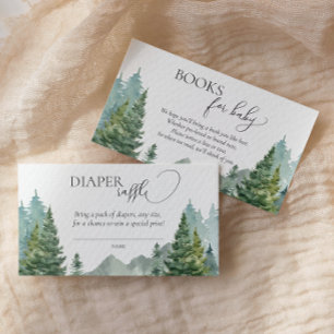 Carte D'accompagnement Hiver Forest Diaper Raffle, Livres pour Baby Card