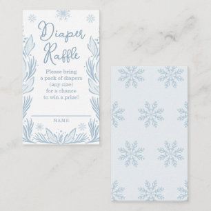 Carte D'accompagnement Hiver Frost Snowflake Baby shower Déchets Raffin