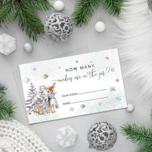 Carte D'accompagnement Hiver Oh Deer Combien De Canettes