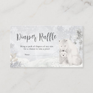 Carte D'accompagnement Hiver Polar Ours Baby shower Déchets Raffin