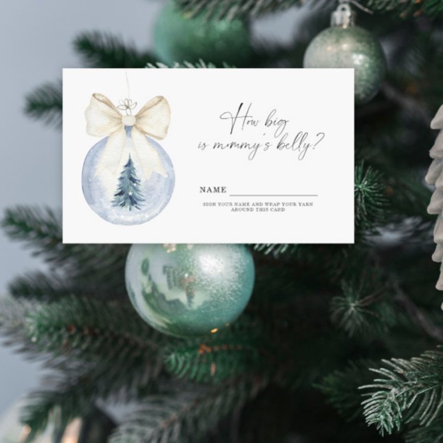 Carte D'accompagnement Hiver, quelle taille a le ventre de maman ? (Créateur téléchargé)