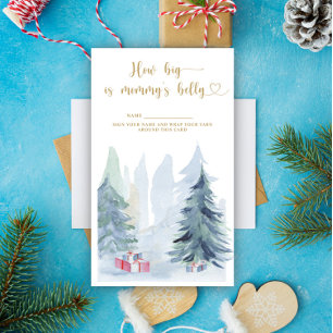 Carte D'accompagnement Hiver, quelle taille a le ventre de maman ?