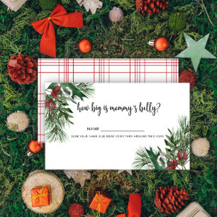 Carte D'accompagnement Hiver, quelle taille a le ventre de maman ?