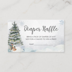 Carte D'accompagnement Hiver Wonderland Baby shower Déchets Raffle