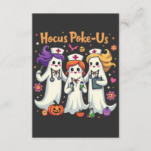 Carte D'accompagnement Hocus-Poke Nous Infirmier Éffrayant Halloween Fant
