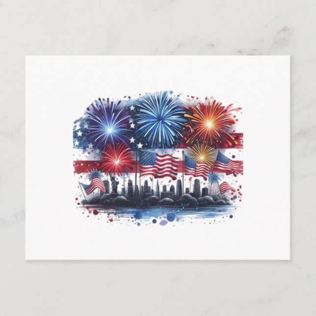 Carte D'accompagnement Holiday Firework Classic (Devant)