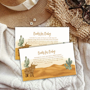 Carte D'accompagnement Holy Cow Boho Cactus Desert Books For Baby shower
