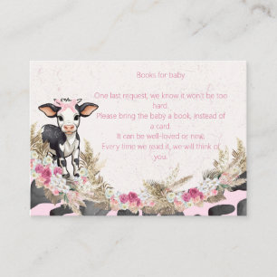 Carte D'accompagnement Holy Cow Pink vache imprimer baby showers Livres p