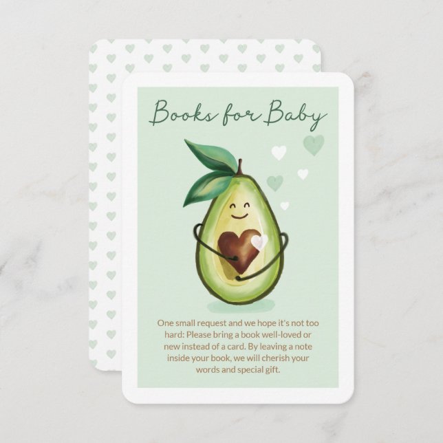Carte D'accompagnement Holy Guacamole Cute & Fun Avocado Livres pour bébé (Devant / Derrière)
