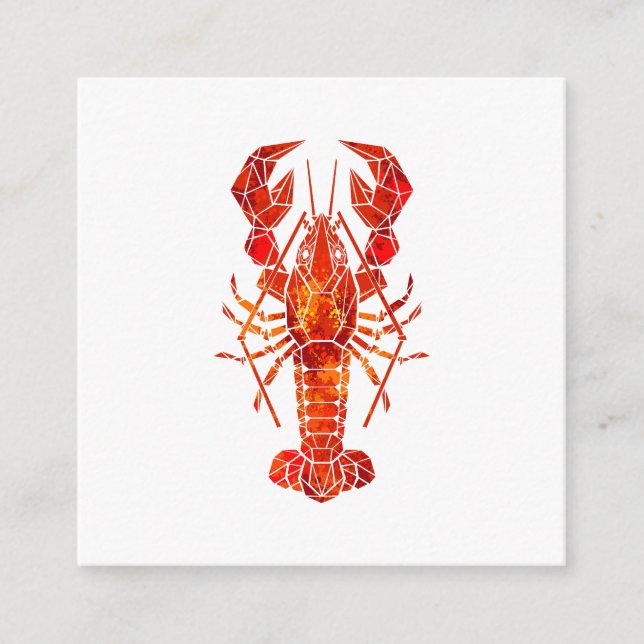 Carte D'accompagnement Homard polygonal rouge (Devant)