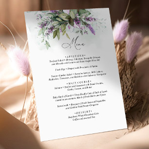 Carte D'accompagnement Hommes Lavender Mariage de script de verdure