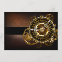 Horloge Steampunk avec des engrenages anciens