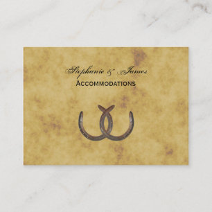 Carte D'accompagnement Horseshoes Rustiques Hébergements BG en détresse