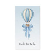 Hot Air Balloon Boy Baby Shower Books for Baby