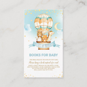 Carte D'accompagnement Hot Air Balloon Jungle Animaux Garçon Apportez un