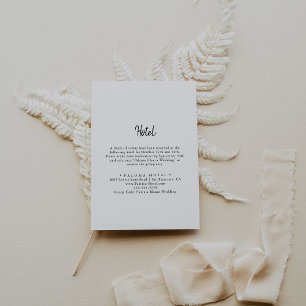 Carte D'accompagnement Hôtel moderne