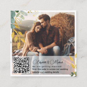 Carte D'accompagnement HOTO Details QR Rsvp Cadeaux Registre Hébergements