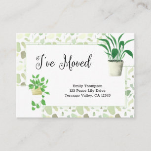 Carte D'accompagnement Houseplant et Terrazo vert que j'ai déménagé