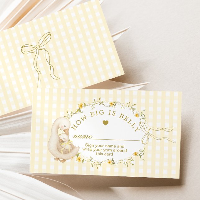 Carte D'accompagnement How big is mommys belly silly goose Gingham (Créateur téléchargé)