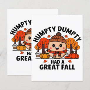 Carte D'accompagnement Humpty Dumpty, Drôle Thanksgiving
