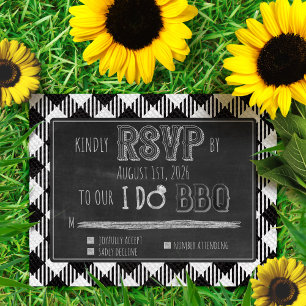 Carte D'accompagnement I Do BBQ Chalk Outdoor Summer/Spring Wedding RSVP