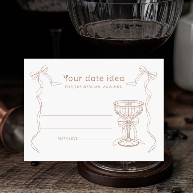 Carte D'accompagnement Idée de rendez-vous Martini Espresso Enterrement d (Créateur téléchargé)
