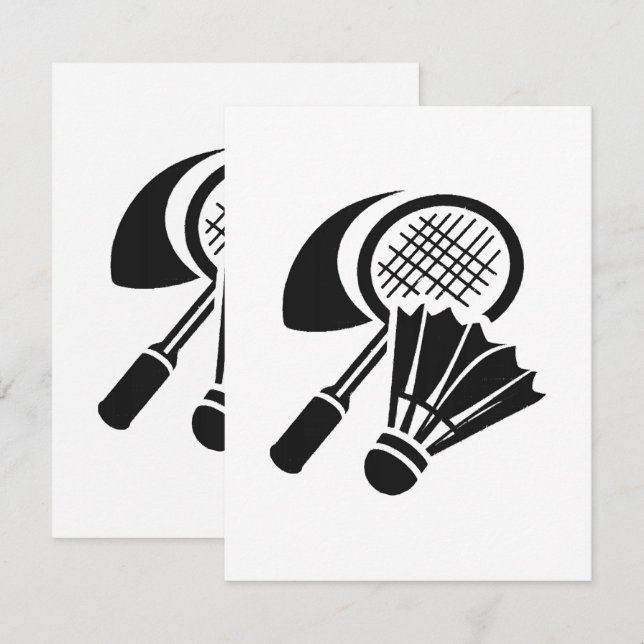 Carte D'accompagnement Idées de cadeaux de badminton (Devant / Derrière)