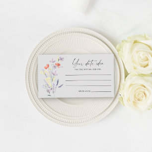 Carte D'accompagnement Idées de date soir florales boho \ Pot à rendez-vo